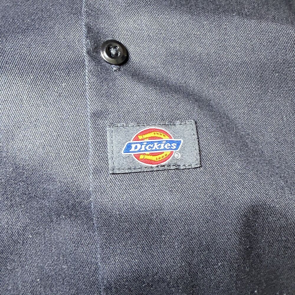 Dickies Mens Size Large Black Work Shirt Utility Uniform Top Buttons Durable - Picture 7 of 11